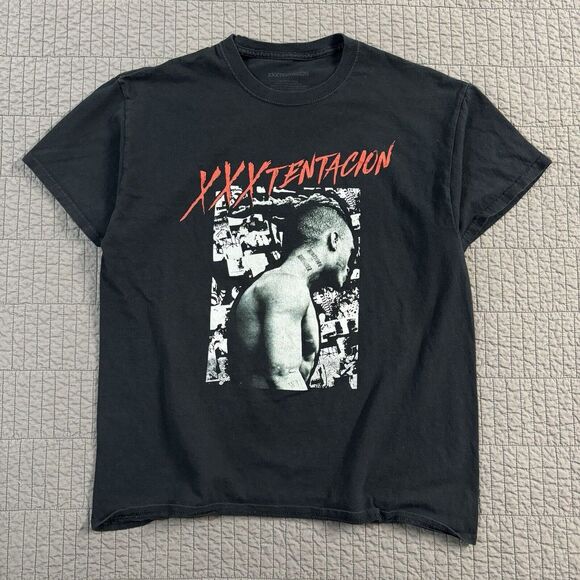 XXX Tentacion T Shirt Men Large Black Emo‎ Rap Tee Music Rapper Graphic - Picture 1 of 9